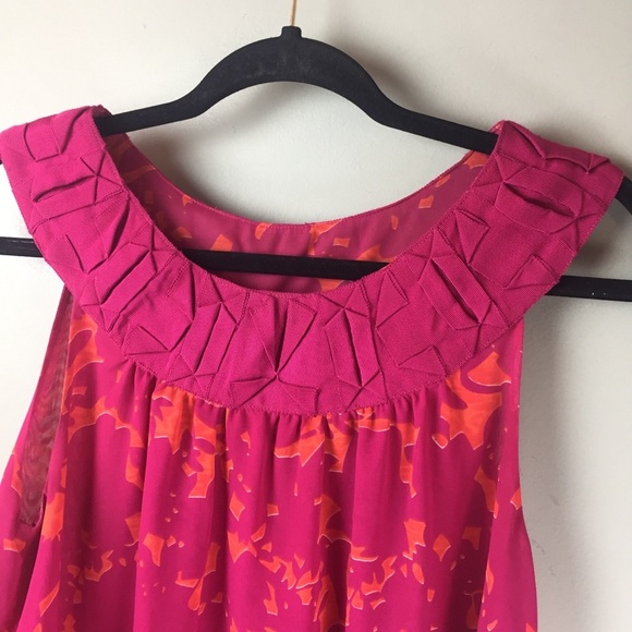 CAbi Origami Layered Pink Orange Tunic Small #999 - Picture 4 of 10